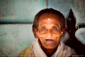 Old man at a Vaishnavism monastery