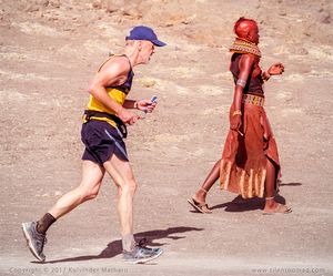 Runner and Turkana girl